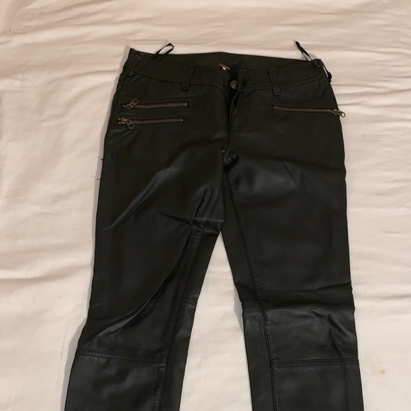 Vegan leather free people zipper Moro pant - Picture 1 of 7